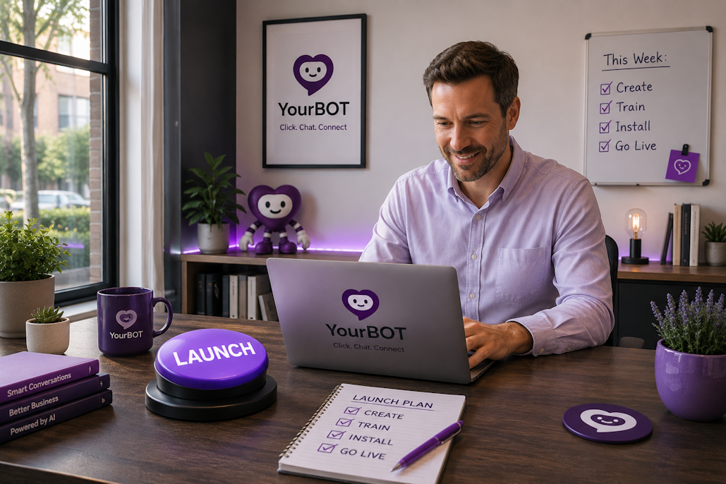 Learn how to create a YourBOT smart AI chatbot for your website and launch this week!